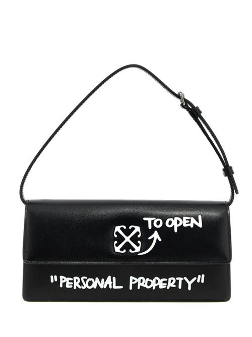 JITNEY 1.0 SHOULDER QUOTE OFF-WHITE | OWNN172C99LEA00210011001 BLACK